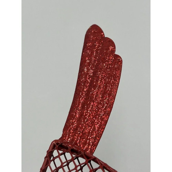 Cardinal Bird Feeder NWT Yard Ornament Winter Red/Hinged/bird Seed/Tree/Glitter - Picture 10 of 16